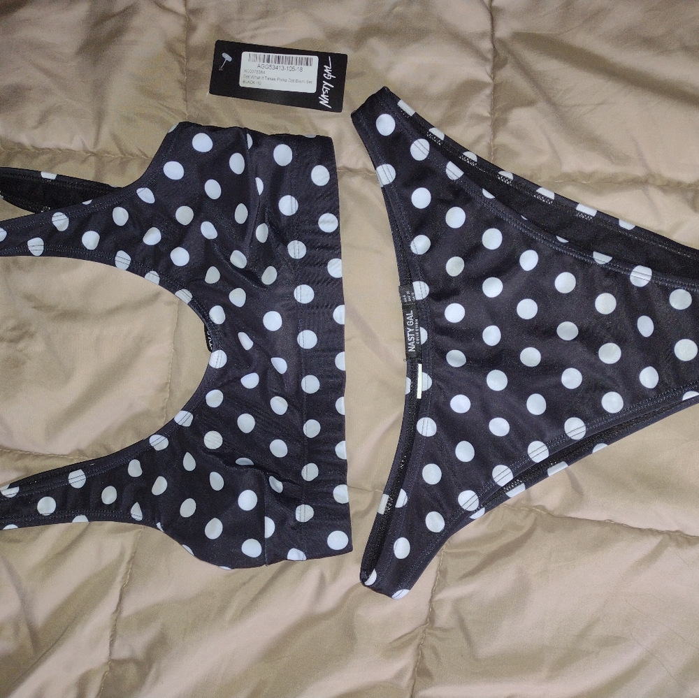 Nasty Gal polka dot bikini
